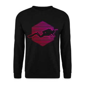 Femmes Plongeuses Plongeuses Plongeuses Plongeuses - Sweat-shirt Unisexe - noir - Devant - Alina (178cm) & Michal (187cm)