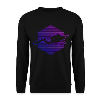 Plongée sous-marine Plongée sous-marine Plongée plongée - Sweat-shirt Unisexe - noir - Devant - Alina (178cm) & Michal (187cm)