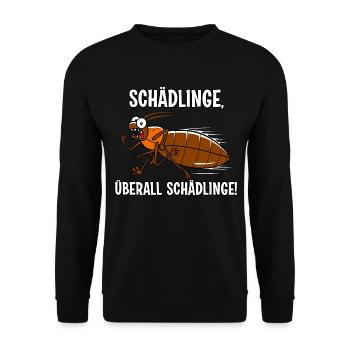Schädlinge - Unisex Pullover - Schwarz - Vorne - Alina (178cm) & Michal (187cm)