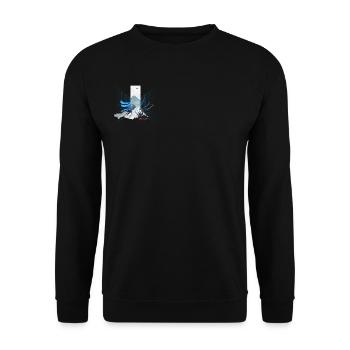 Digitale Landschaft - Unisex Pullover - Schwarz - Vorne - Alina (178cm) & Michal (187cm)