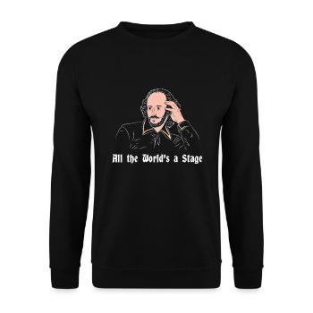 All The World's A Stage - Unisex Sweatshirt - black - Front - Alina (178cm) & Michal (187cm)