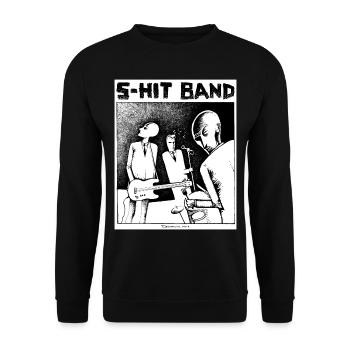 S-HIT BAND - Unisex Sweatshirt - black - Front - Alina (178cm) & Michal (187cm)