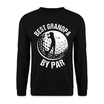 Golfliebhaber - Bester Opa von Par I - Unisex Pullover - Schwarz - Vorne - Alina (178cm) & Michal (187cm)