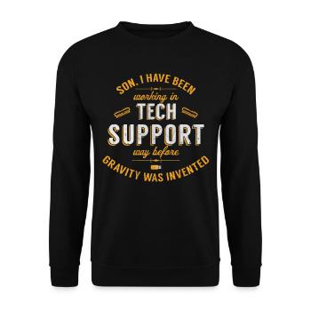Tech Support Senior - Unisex Sweatshirt - black - Front - Alina (178cm) & Michal (187cm)
