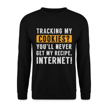 Internet Cookies Web Grandma - Unisex Sweatshirt - black - Front - Alina (178cm) & Michal (187cm)