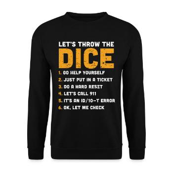 Tech Support Sarcasm - Unisex Sweatshirt - black - Front - Alina (178cm) & Michal (187cm)