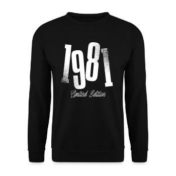 1948 Anniversaire de naissance Année de construction - Sweat-shirt Unisexe - noir - Devant - Alina (178cm) & Michal (187cm)