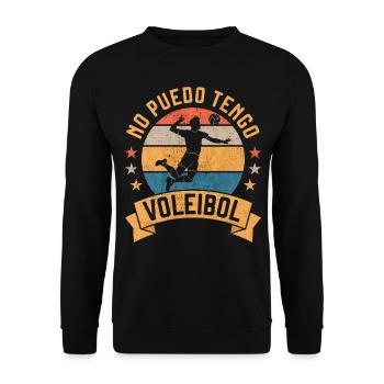 I can't have Volleyball Beach Volleyball Fun - Unisex Sweatshirt - black - Front - Alina (178cm) & Michal (187cm)