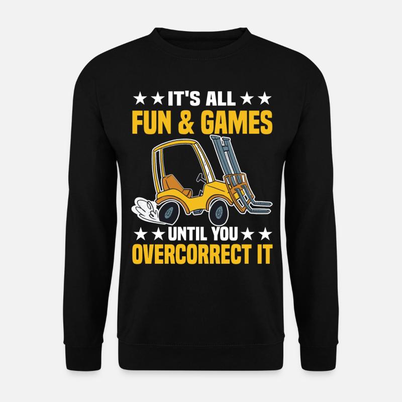 Gabelstaplerfahrer | Gabelstapler Beruf Geschenke - Unisex Pullover - Schwarz