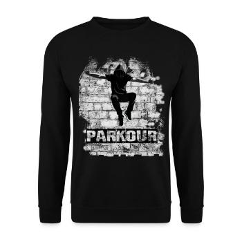 Parkour - Sweat-shirt Unisexe - noir - Devant - Alina (178cm) & Michal (187cm)