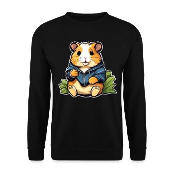 Hamster doré mignon avec sweat à capuche - Sweat-shirt Unisexe - noir - Devant - Alina (178cm) & Michal (187cm)