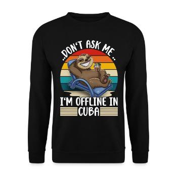 Vacances Cuba - Sweat-shirt Unisexe - noir - Devant - Alina (178cm) & Michal (187cm)