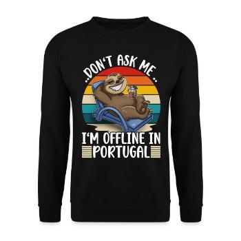 Tourisme Portugal - Sweat-shirt Unisexe - noir - Devant - Alina (178cm) & Michal (187cm)