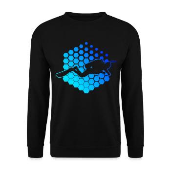 Diving Scuba Diving Diving Women Diver - Unisex Sweatshirt - black - Front - Alina (178cm) & Michal (187cm)