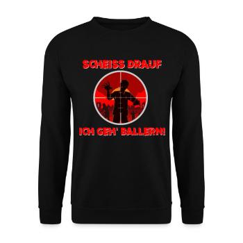 Scheiss drauf - Unisex Pullover - Schwarz - Vorne - Alina (178cm) & Michal (187cm)