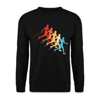 Marche nordique Femmes Marcheur nordique - Sweat-shirt Unisexe - noir - Devant - Alina (178cm) & Michal (187cm)
