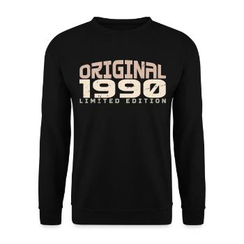 Vintage des années 1990 édition limitée des années 1990 anniversaire - Sweat-shirt Unisexe - noir - Devant - Alina (178cm) & Michal (187cm)