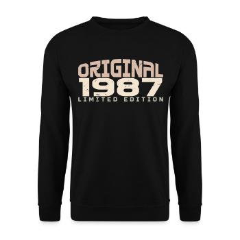 Millésime 1987 Édition Limitée 1987 Anniversaire - Sweat-shirt Unisexe - noir - Devant - Alina (178cm) & Michal (187cm)