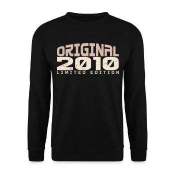 Jahrgang 2010 limitierte Auflage 2010 Geburtstag - Unisex Pullover - Schwarz - Vorne - Alina (178cm) & Michal (187cm)