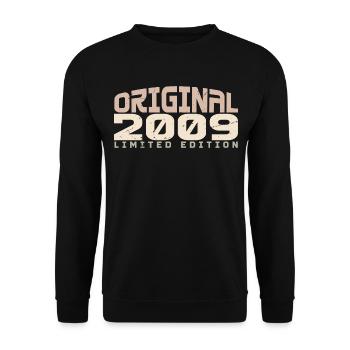 Jahrgang 2009 limitierte Auflage 2009 Geburtstag - Unisex Pullover - Schwarz - Vorne - Alina (178cm) & Michal (187cm)