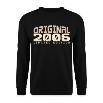 Jahrgang 2006 limitierte Auflage 2006 Geburtstag - Unisex Pullover - Schwarz - Vorne - Alina (178cm) & Michal (187cm)