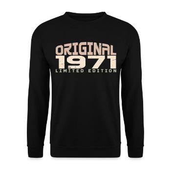 Millésime 1971 édition limitée 1971 anniversaire - Sweat-shirt Unisexe - noir - Devant - Alina (178cm) & Michal (187cm)