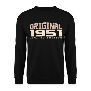Millésime 1951 édition limitée 1951 anniversaire - Sweat-shirt Unisexe - noir - Devant - Alina (178cm) & Michal (187cm)