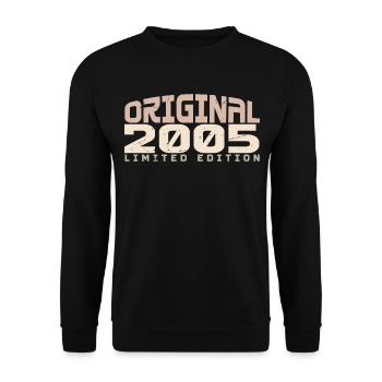 Jahrgang 2005 limitierte Auflage 2005 Geburtstag - Unisex Pullover - Schwarz - Vorne - Alina (178cm) & Michal (187cm)