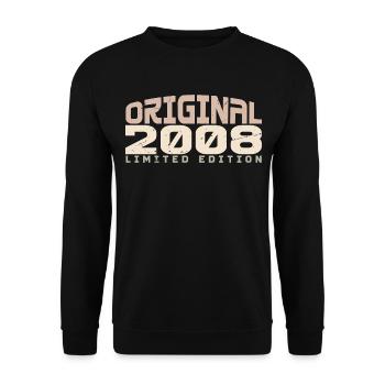 Vintage 2008 Limited Edition 2008 Birthday - Unisex Sweatshirt - black - Front - Alina (178cm) & Michal (187cm)