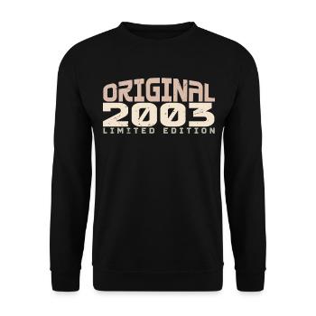 Millésime 2003 Édition Limitée 2003 Anniversaire - Sweat-shirt Unisexe - noir - Devant - Alina (178cm) & Michal (187cm)