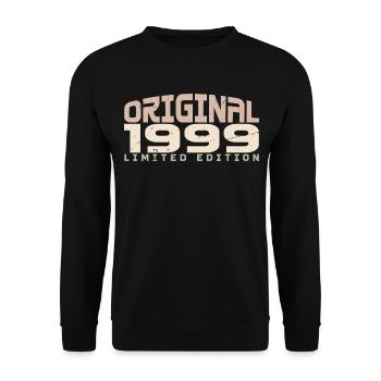 Jahrgang 1999 limitierte Auflage 1999 Geburtstag - Unisex Pullover - Schwarz - Vorne - Alina (178cm) & Michal (187cm)