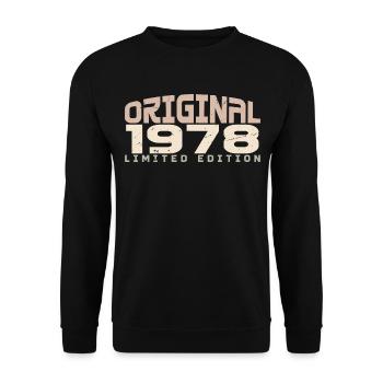Jahrgang 1978 limitierte Auflage 1978 Geburtstag - Unisex Pullover - Schwarz - Vorne - Alina (178cm) & Michal (187cm)