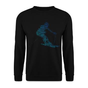 Ski Ski Cascade Ski Femmes Sports d’hiver Ski - Sweat-shirt Unisexe - noir - Devant - Alina (178cm) & Michal (187cm)