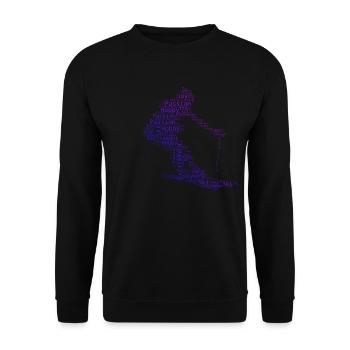 Women Skier Stunt Ski Winter Sports Freestyle Sk - Unisex Sweatshirt - black - Front - Alina (178cm) & Michal (187cm)