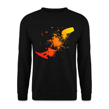 Kitesurfing Kite Men Kitesurfer Kiting - Unisex Sweatshirt - black - Front - Alina (178cm) & Michal (187cm)
