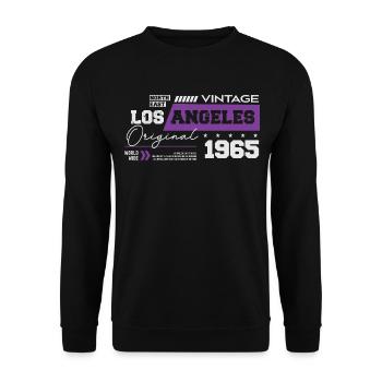 1965 Vintage Born Legend 59 Birthday - Unisex Sweatshirt - black - Front - Alina (178cm) & Michal (187cm)
