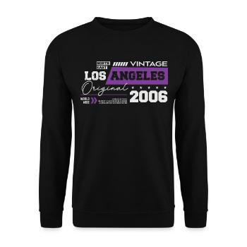 2006 Vintage Born Legend 18 Birthday - Unisex Sweatshirt - black - Front - Alina (178cm) & Michal (187cm)