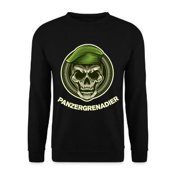 Bundeswehr Soldat Panzergrenadier Grenadier - Unisex Pullover - Schwarz - Vorne - Alina (178cm) & Michal (187cm)