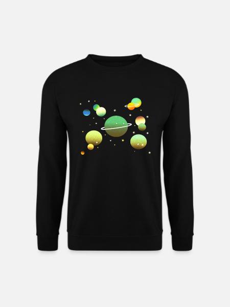 Space Galaxy Planet Stars - Unisex Sweatshirt - black