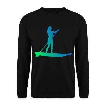 Sup Standup Paddleboard Standup Paddle Standup P - Sweat-shirt Unisexe - noir - Devant - Alina (178cm) & Michal (187cm)