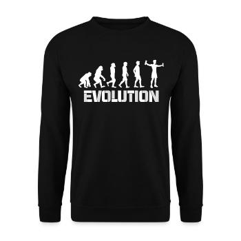 évolution muscu - Sweat-shirt Unisexe - noir - Devant - Alina (178cm) & Michal (187cm)