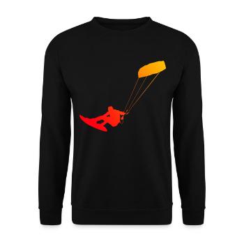 Kitesurfer Kite Kitesurf Kitesurfing Kiting - Unisex Sweatshirt - black - Front - Alina (178cm) & Michal (187cm)
