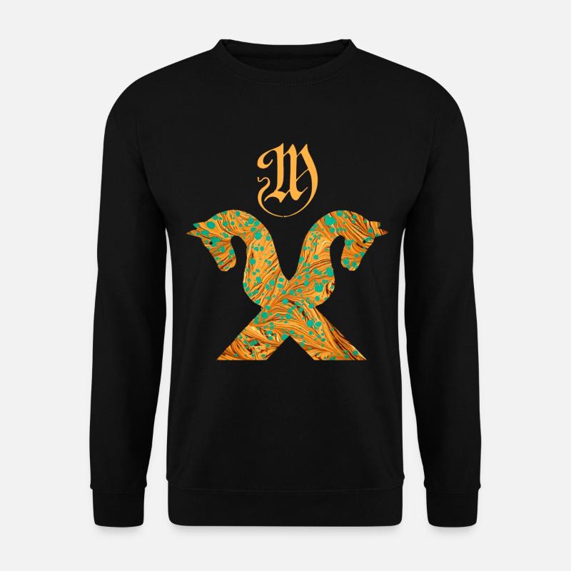 pferdegiebel e 95 m - Unisex Pullover - Schwarz
