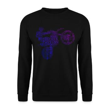 Men's Dirt Bike Dirt Biker Dirt Bike Supermoto - Unisex Sweatshirt - black - Front - Alina (178cm) & Michal (187cm)