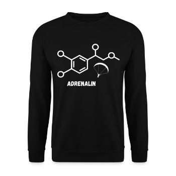 Adrenalin Paragleiten - Unisex Pullover - Schwarz - Vorne - Alina (178cm) & Michal (187cm)