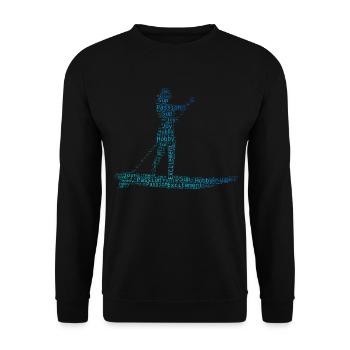 Men's Standup Paddling Standup Paddle Standup Pad - Unisex Sweatshirt - black - Front - Alina (178cm) & Michal (187cm)