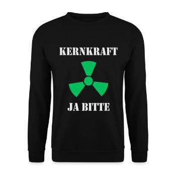 Kernkraft, Ja bitte - Unisex Pullover - Schwarz - Vorne - Alina (178cm) & Michal (187cm)