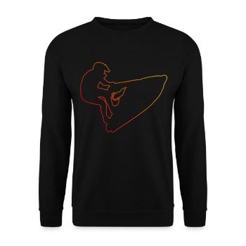 Jet skiing Jet skiing Men's Water Sports - Unisex Sweatshirt - black - Front - Alina (178cm) & Michal (187cm)