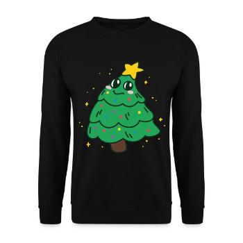 Christmas Tree - Unisex Sweatshirt - black - Front - Alina (178cm) & Michal (187cm)