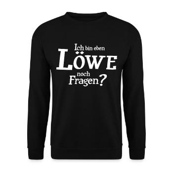 Sternzeichen Löwe - Unisex Pullover - Schwarz - Vorne - Alina (178cm) & Michal (187cm)